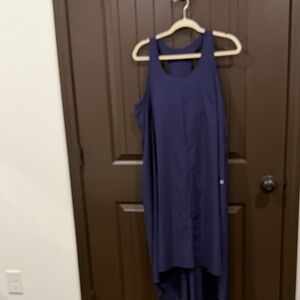 HALARA Navy High Low Dress